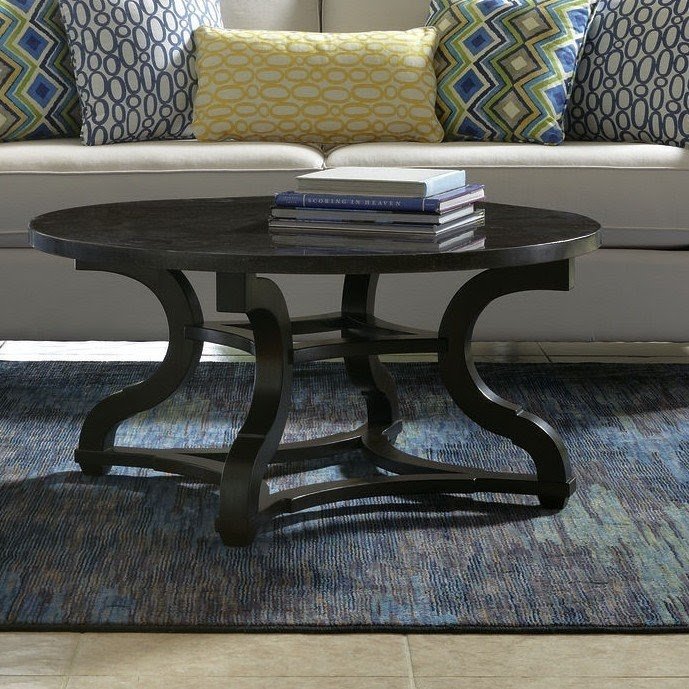 Voyage Coffee Table with Blue Stone Top