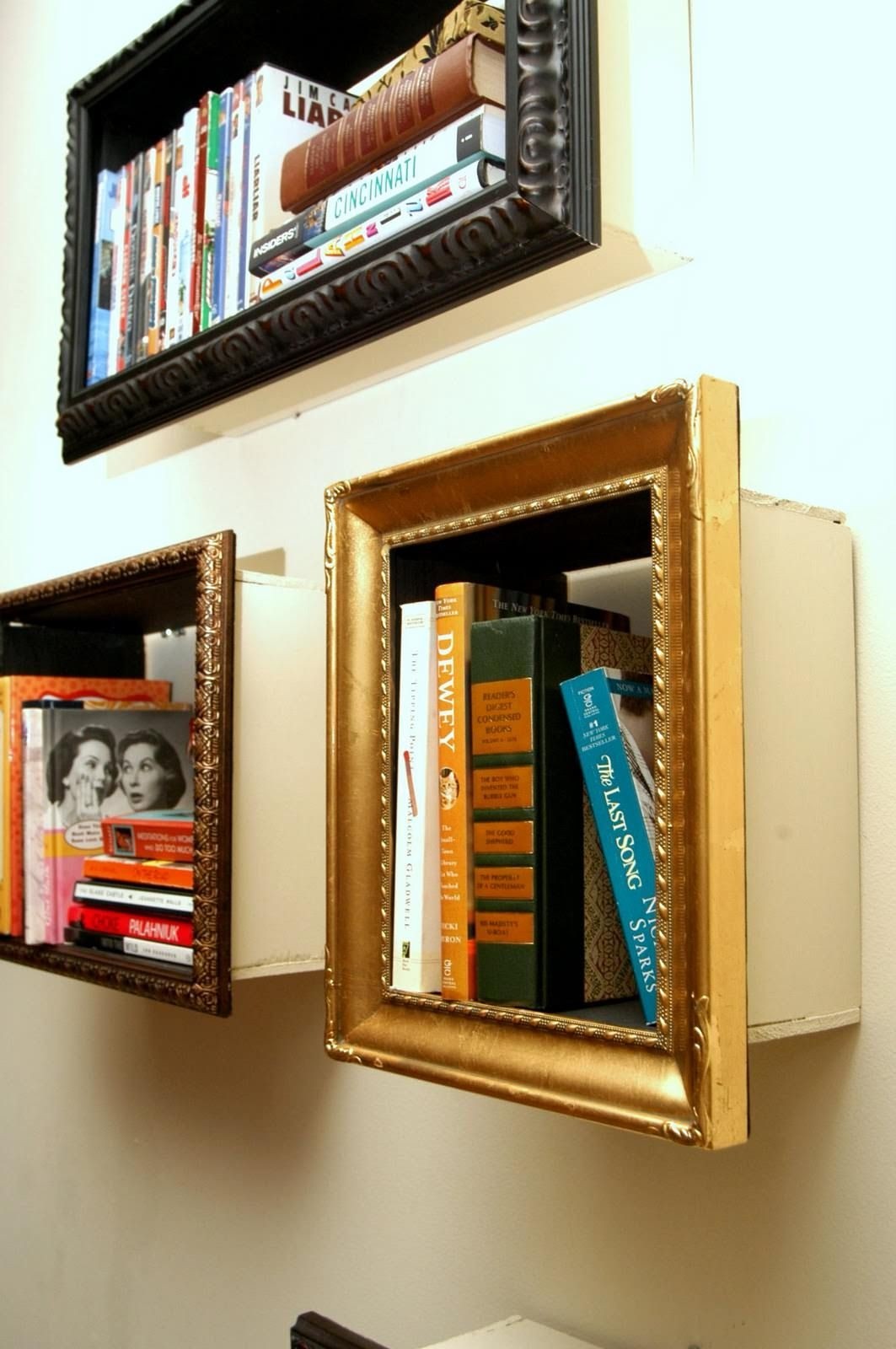 Wall mounted display shelves 12