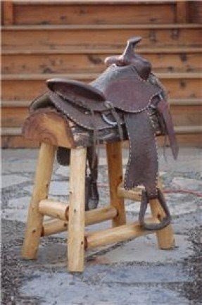 Western Saddle Stool Unique Cowboy Furniture Choose Saddles 110 Lbs Set Of 2