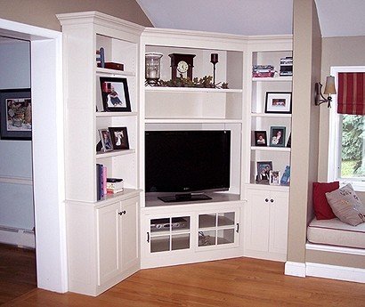 White corner tv cabinet