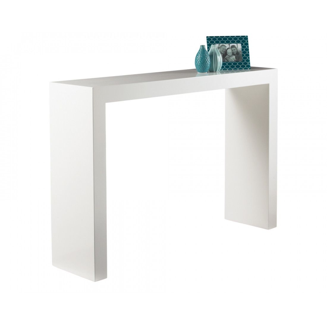 White high gloss console table 13