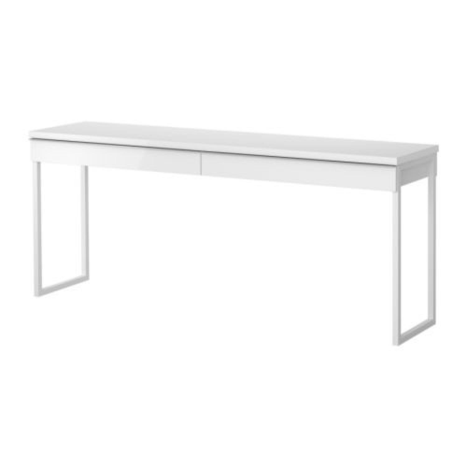 White high gloss console table 3