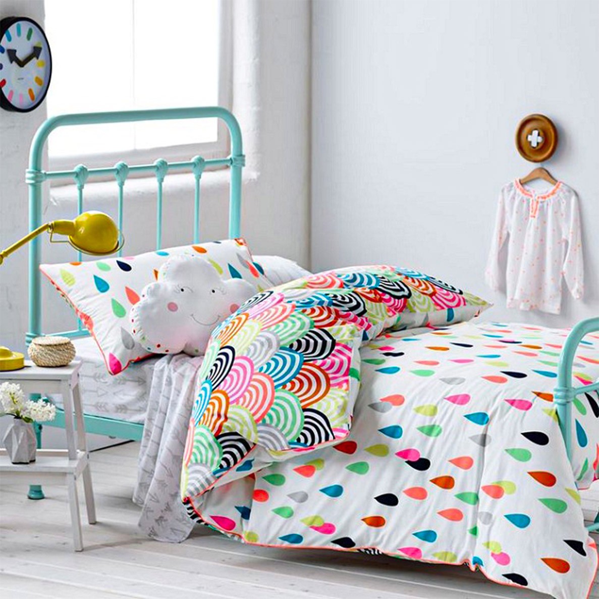 colourful bed sheet