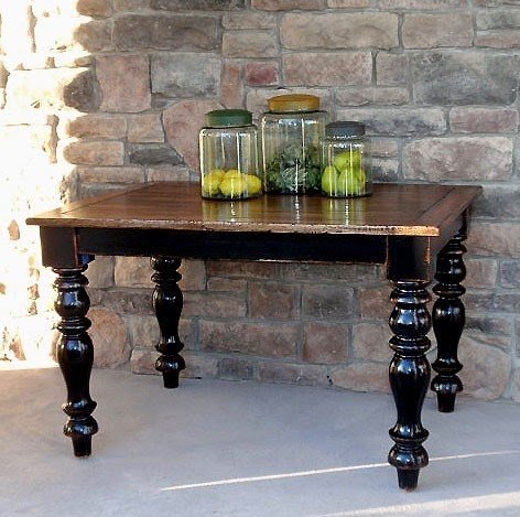 Distressed wood kitchen tables