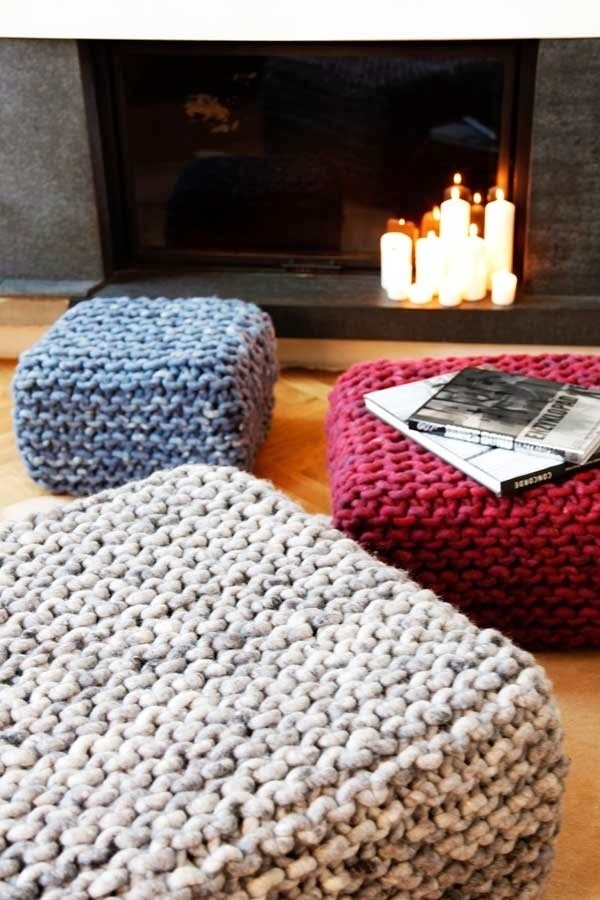 Extra large moroccan pouf