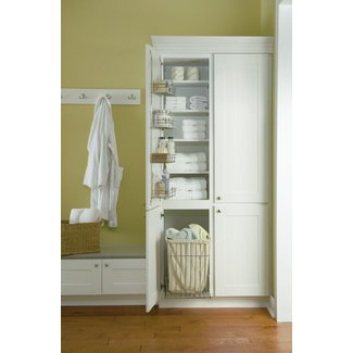 tall linen cabinet black