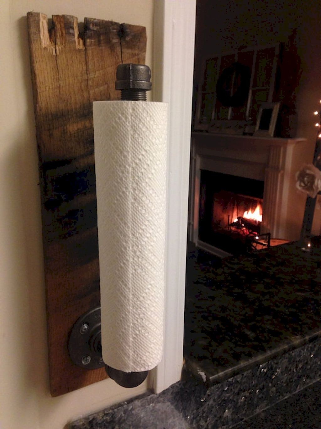 decorative wall paper towel holder