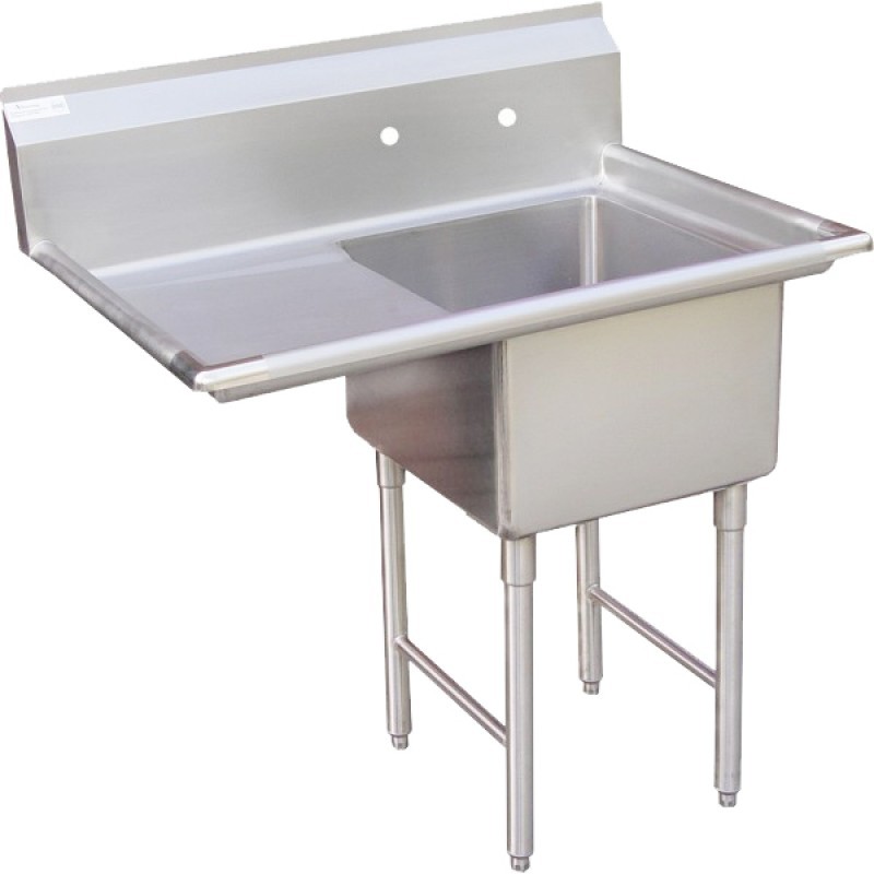 Stainless steel utility sink with legs