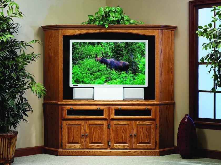 corner tv cabinet with doors to hide tv