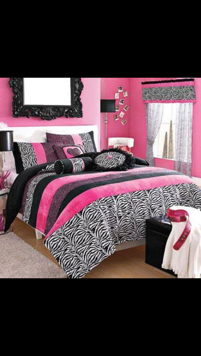 girls zebra bedding