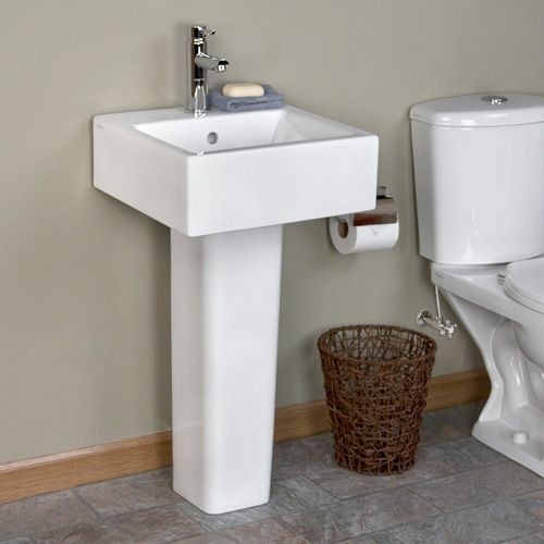 Arena pedestal sink the square shape of this small pedestal