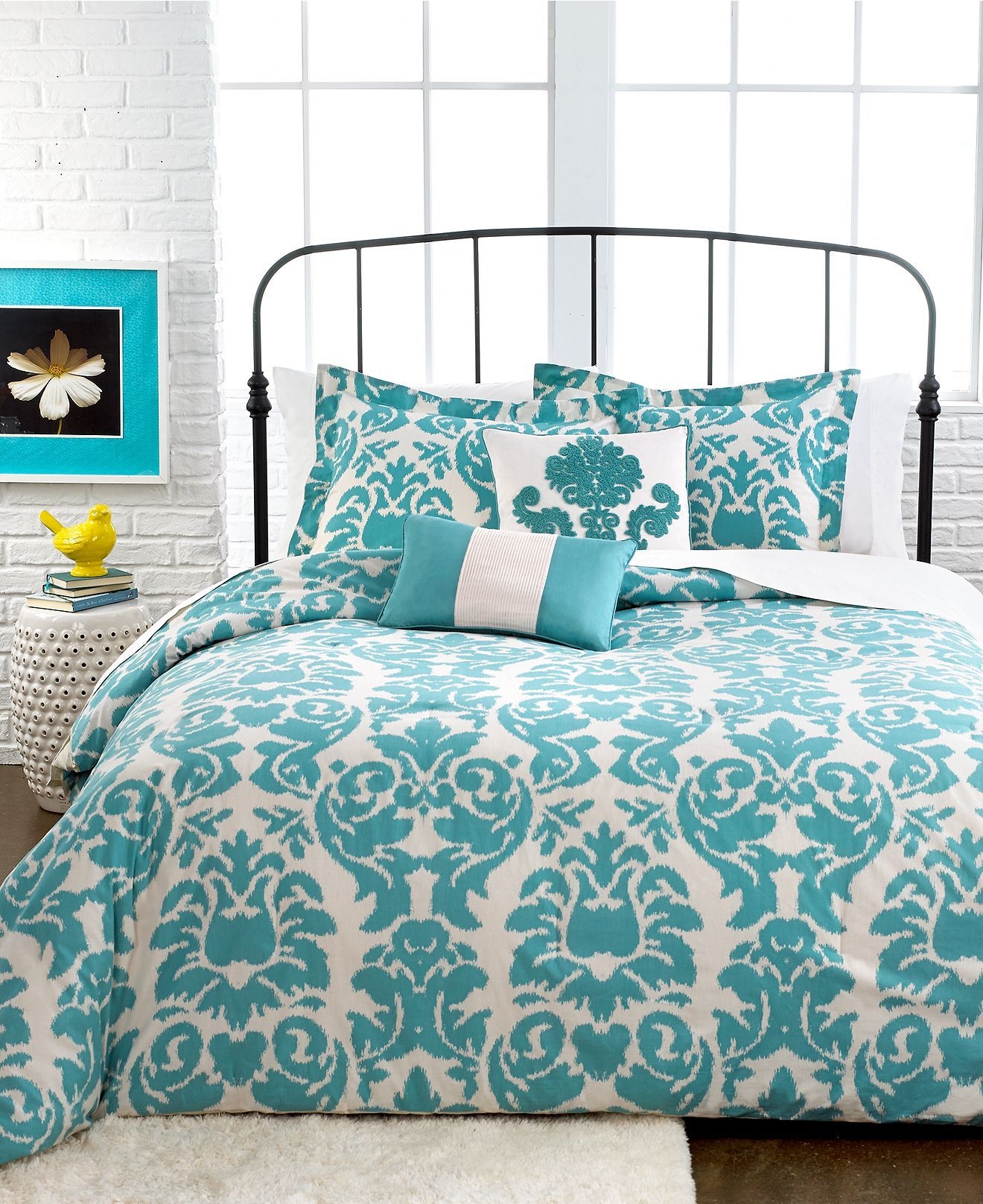 Blue And Black Damask Bedding Ideas On Foter