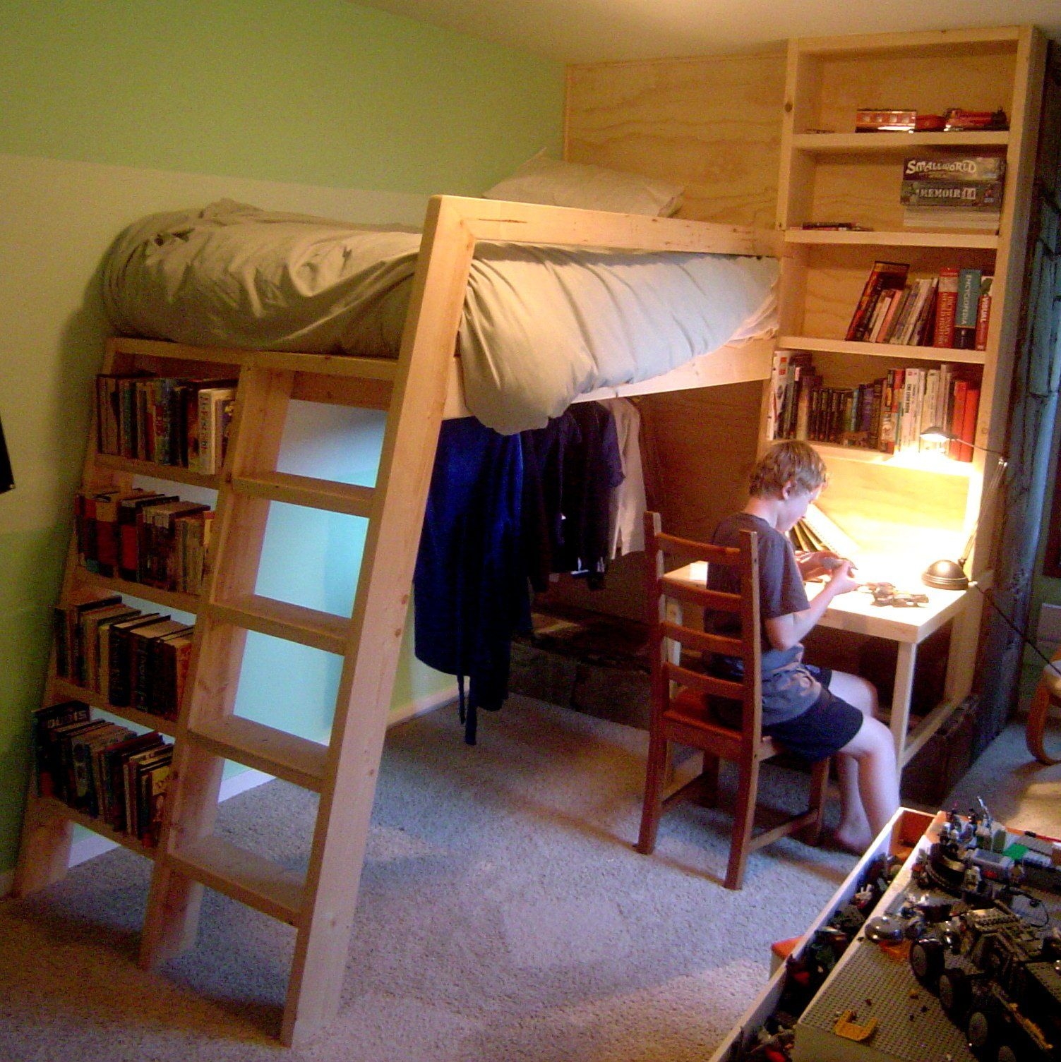 bed bookshelf 2 in 1