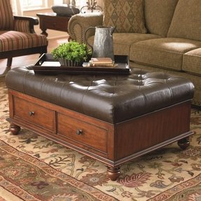 Coffee Table With Nesting Ottomans - Foter