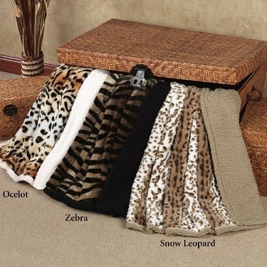 Super Soft animal Print Plush Fleece Throw Blanket Light ...