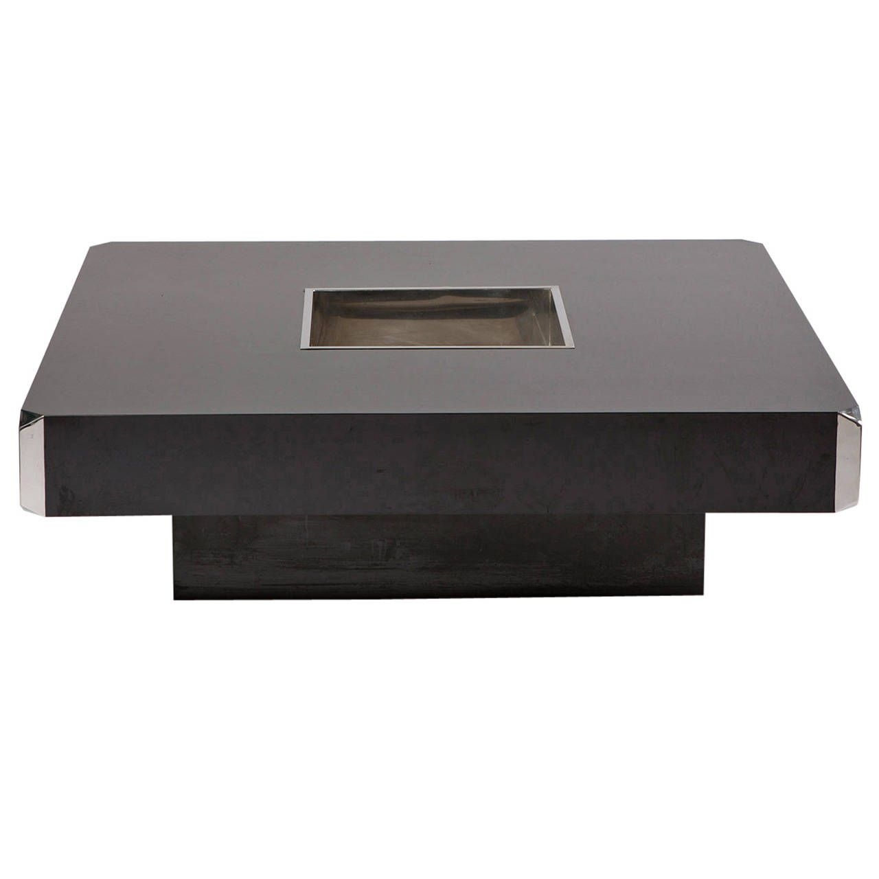 Extra large squared willy rizzo coffee table for sabot