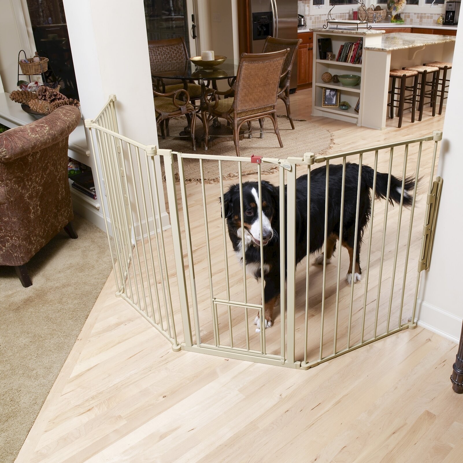 retractable dog gate for garage door