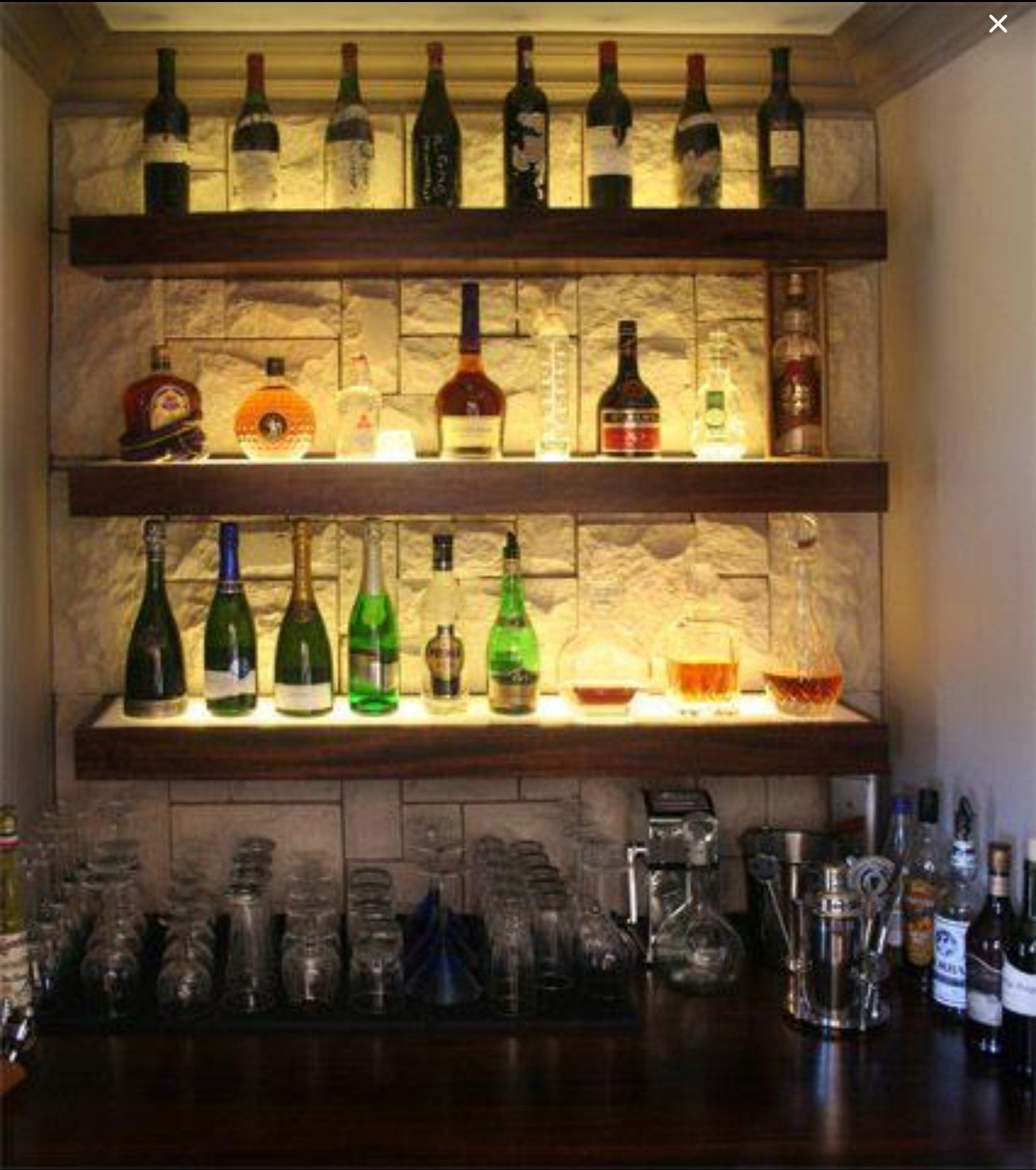 Bar Wall Shelves Ideas