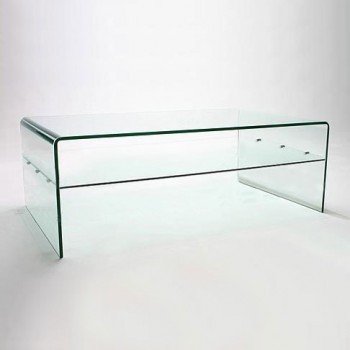 Glass coffee table with shelf 5