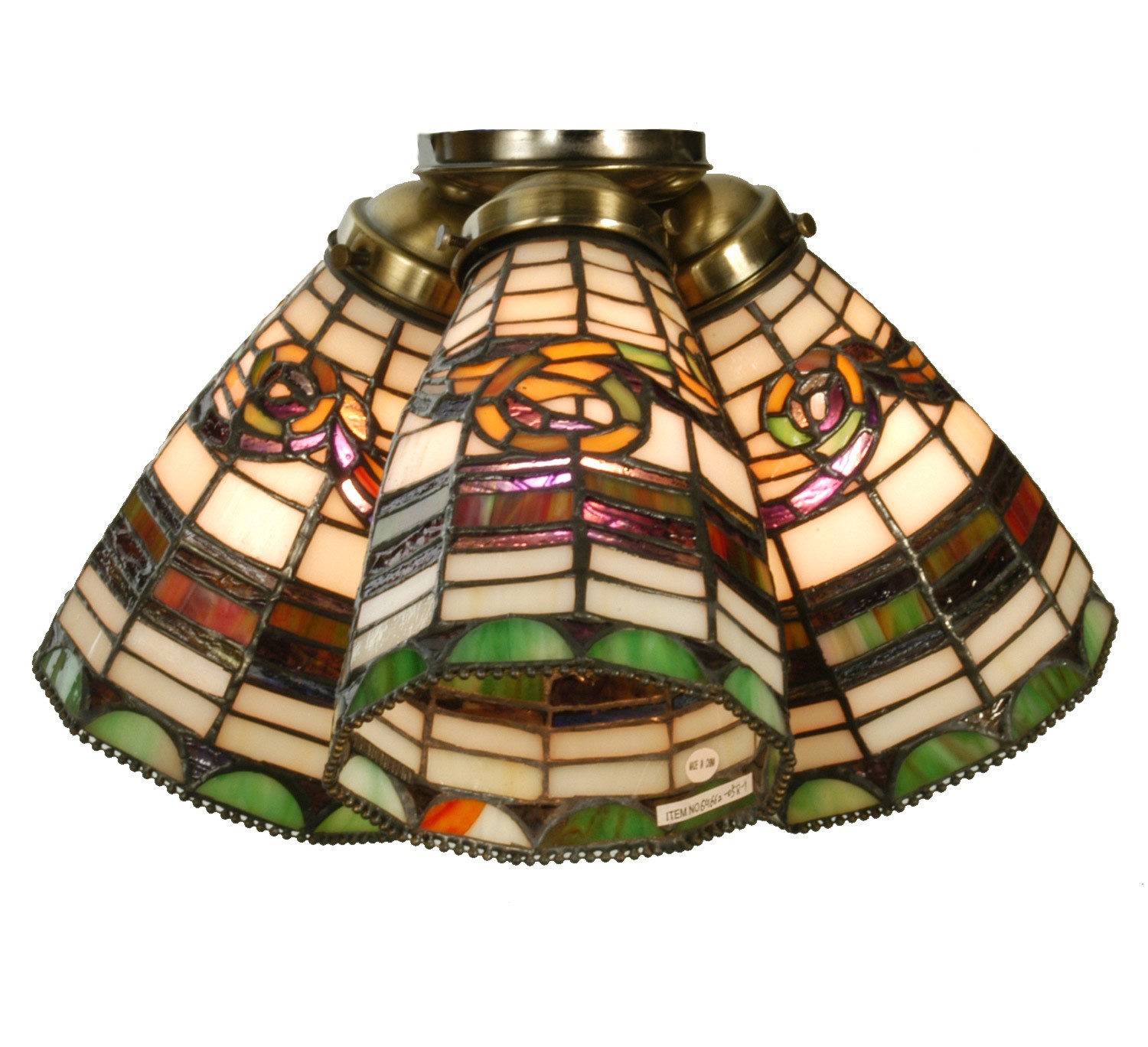 stained glass ceiling fan shades