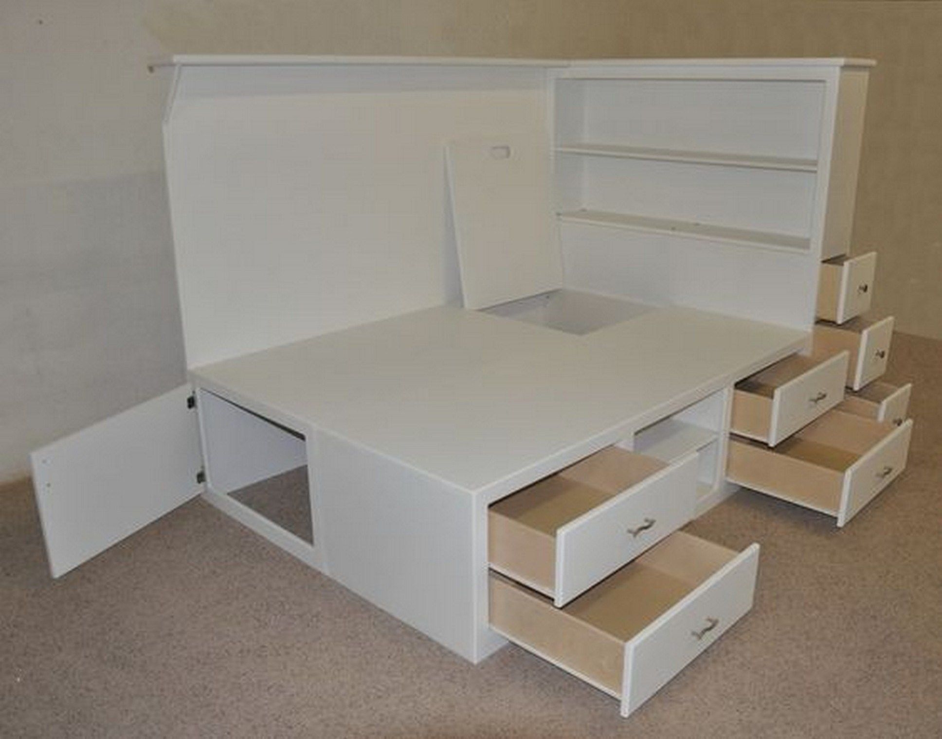 kids platform bed with drawers