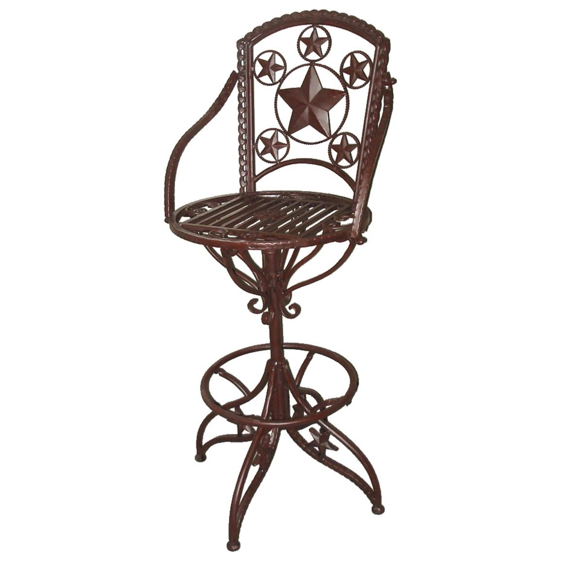 Outdoor swivel bar stools with backs