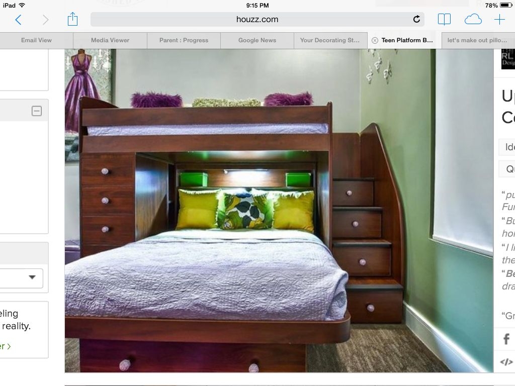 single over double bunk bed with stairs