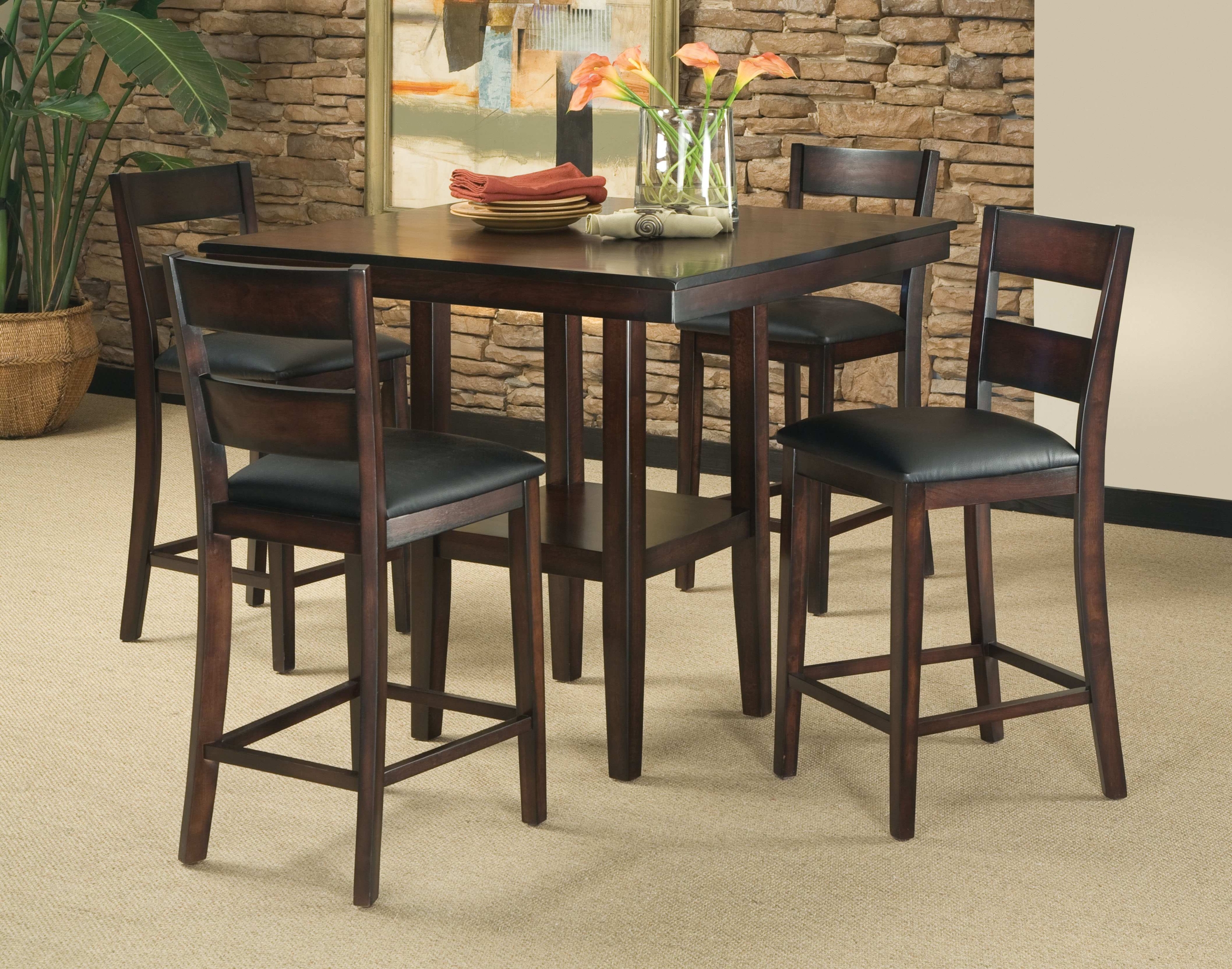 dark brown high top table