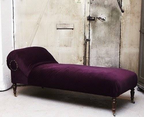 Purple chaise lounge chair