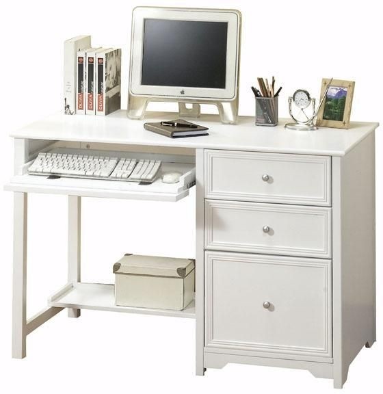 Small computer desk with drawers