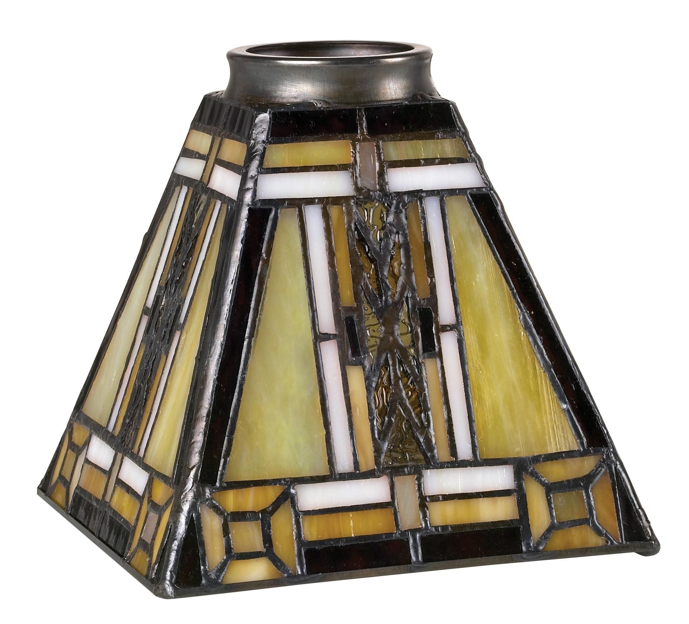 Stained glass fan lamp
