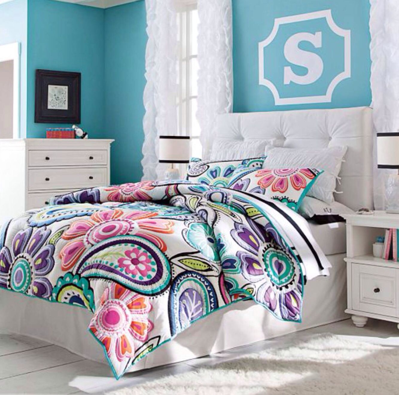 Turquoise best sale girls bedding