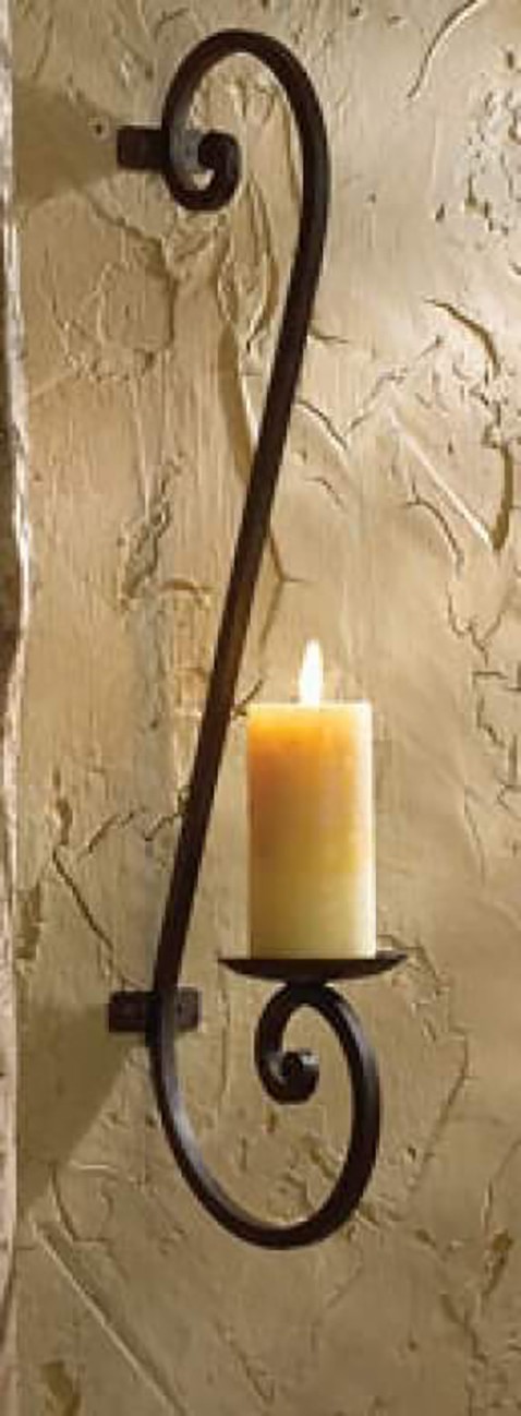 wrought iron wall candle holders