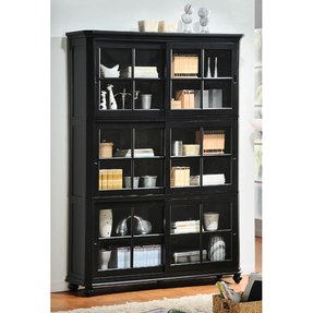 Wood Bookcase With Glass Doors - Ideas on Foter