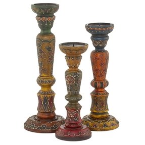 Large Wooden Candle Holders - Foter
