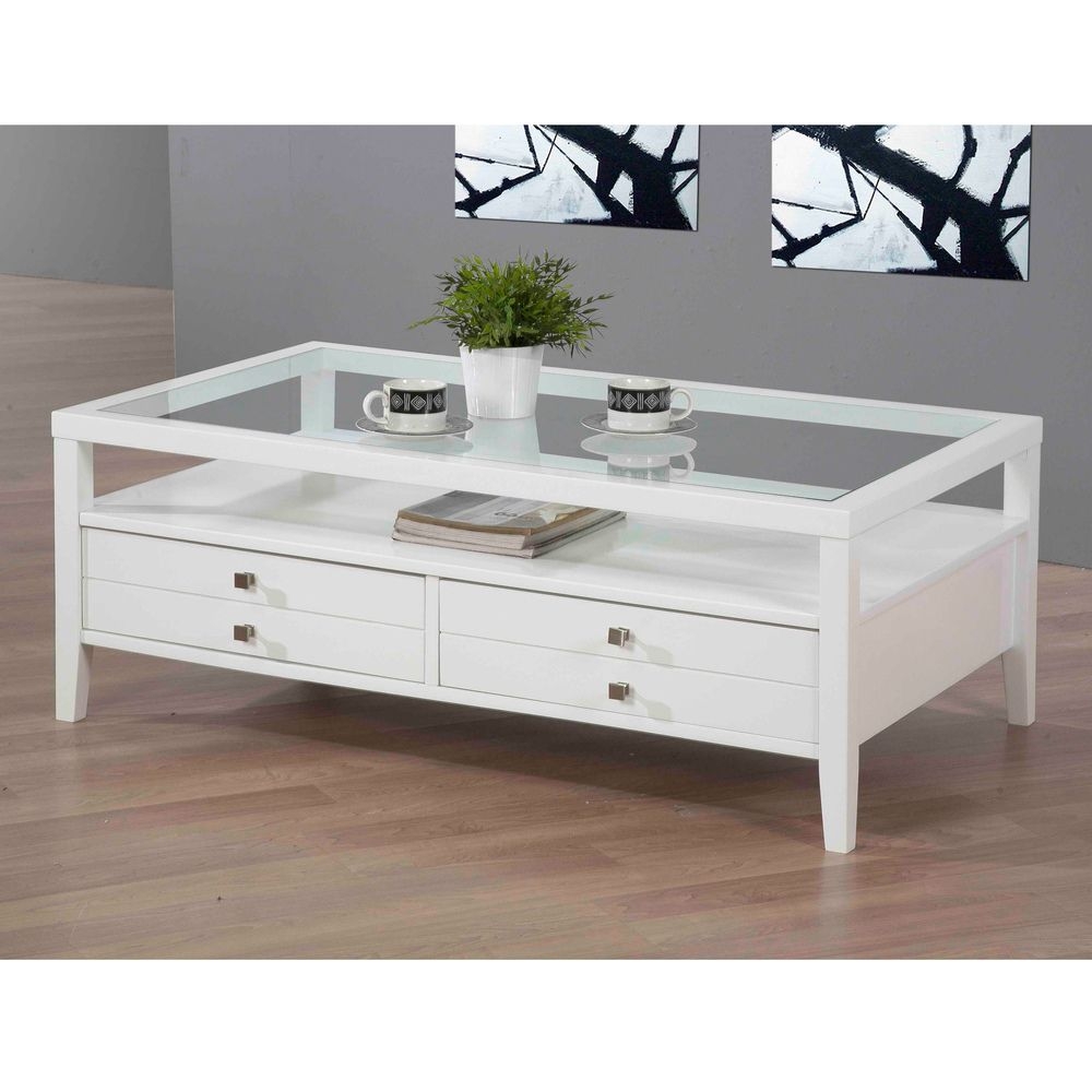 Aristo gloss white coffee table