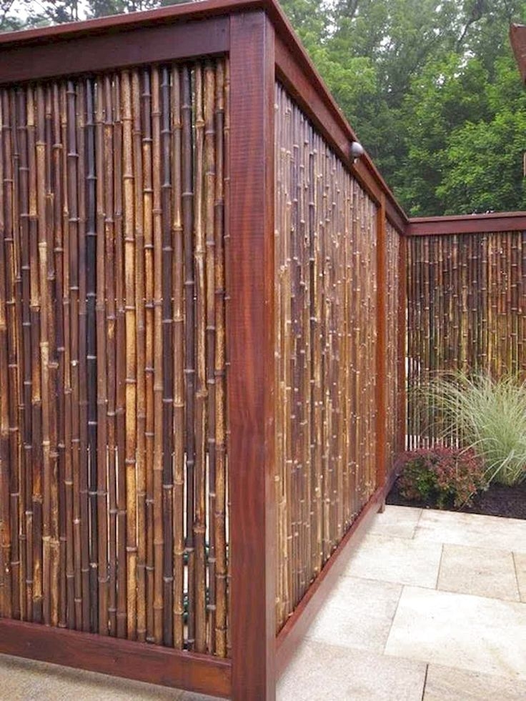 Bamboo lattice fence panels