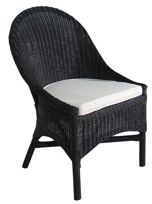 Casco Bay Black Wicker Dining Chair