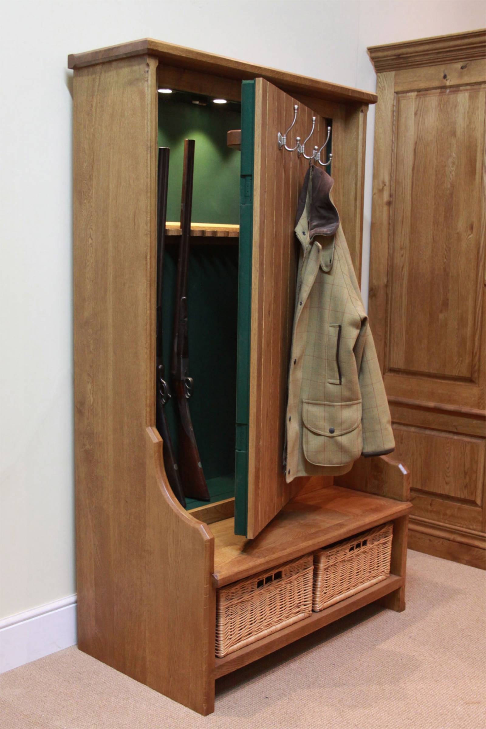 Hall coat tree storage on sale bench