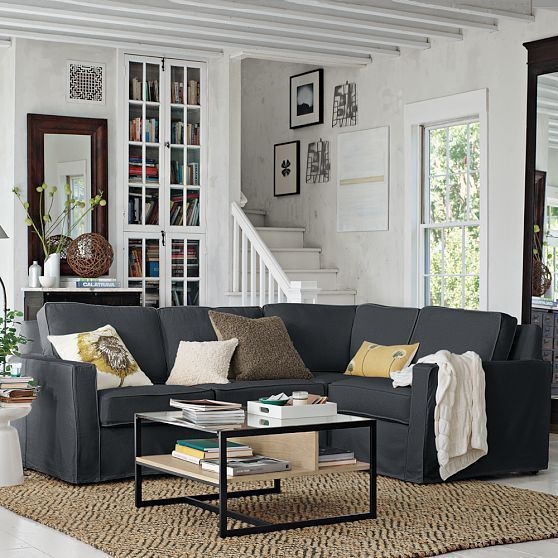 Grey living store room sectionals