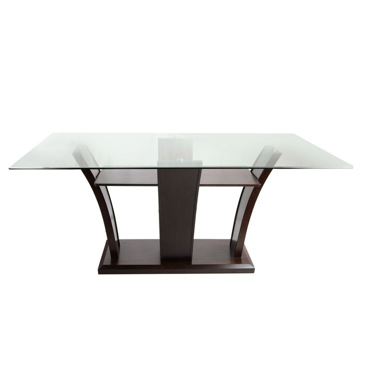 Glass Top Dining Tables With Wood Base Ideas On Foter