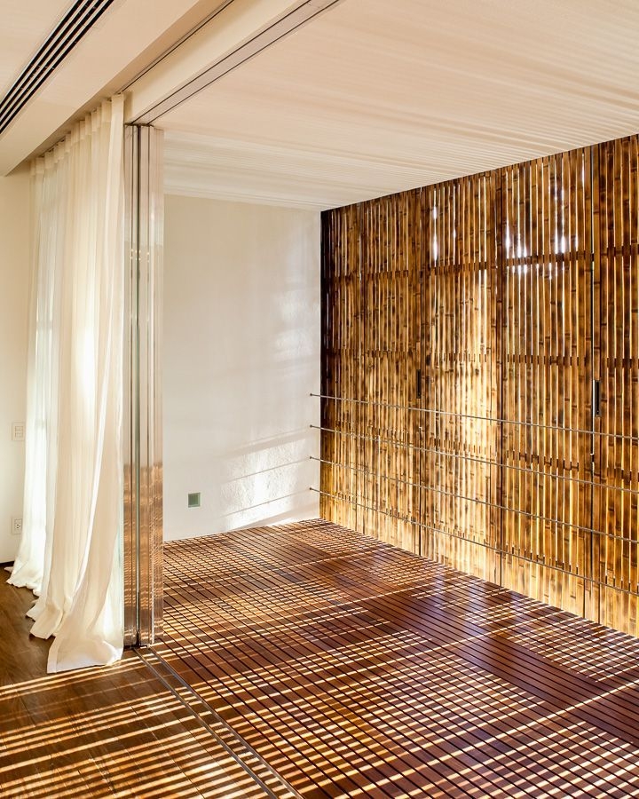 Outdoor bamboo curtains