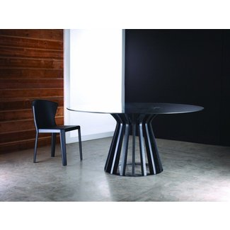 Round Glass Top Dining Table Wood Base - Ideas on Foter