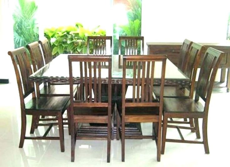 Square 8 seater dining table