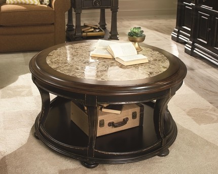 Round Stone Top Coffee Table - Ideas on Foter