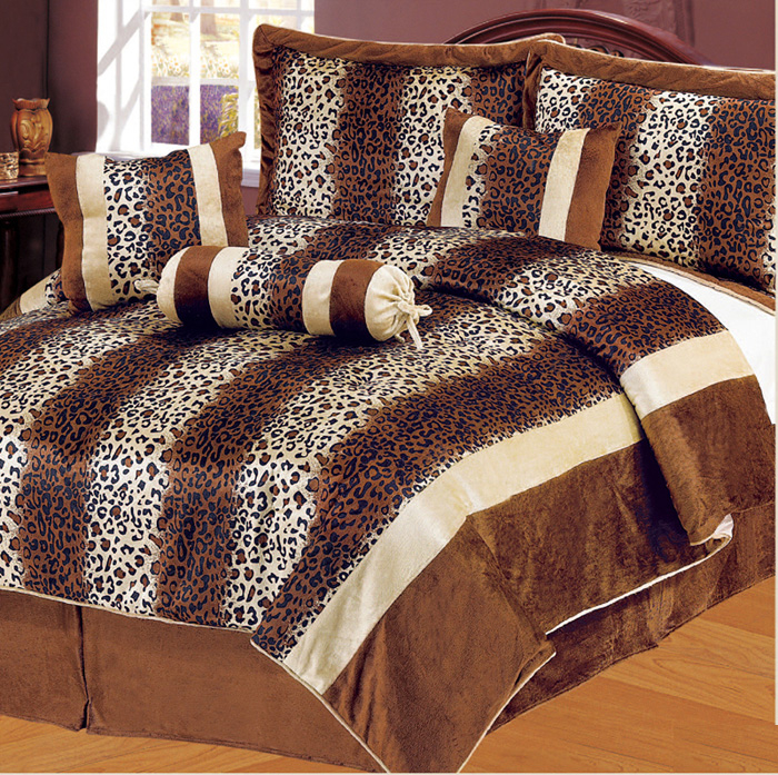 Turquoise cheetah print bedding