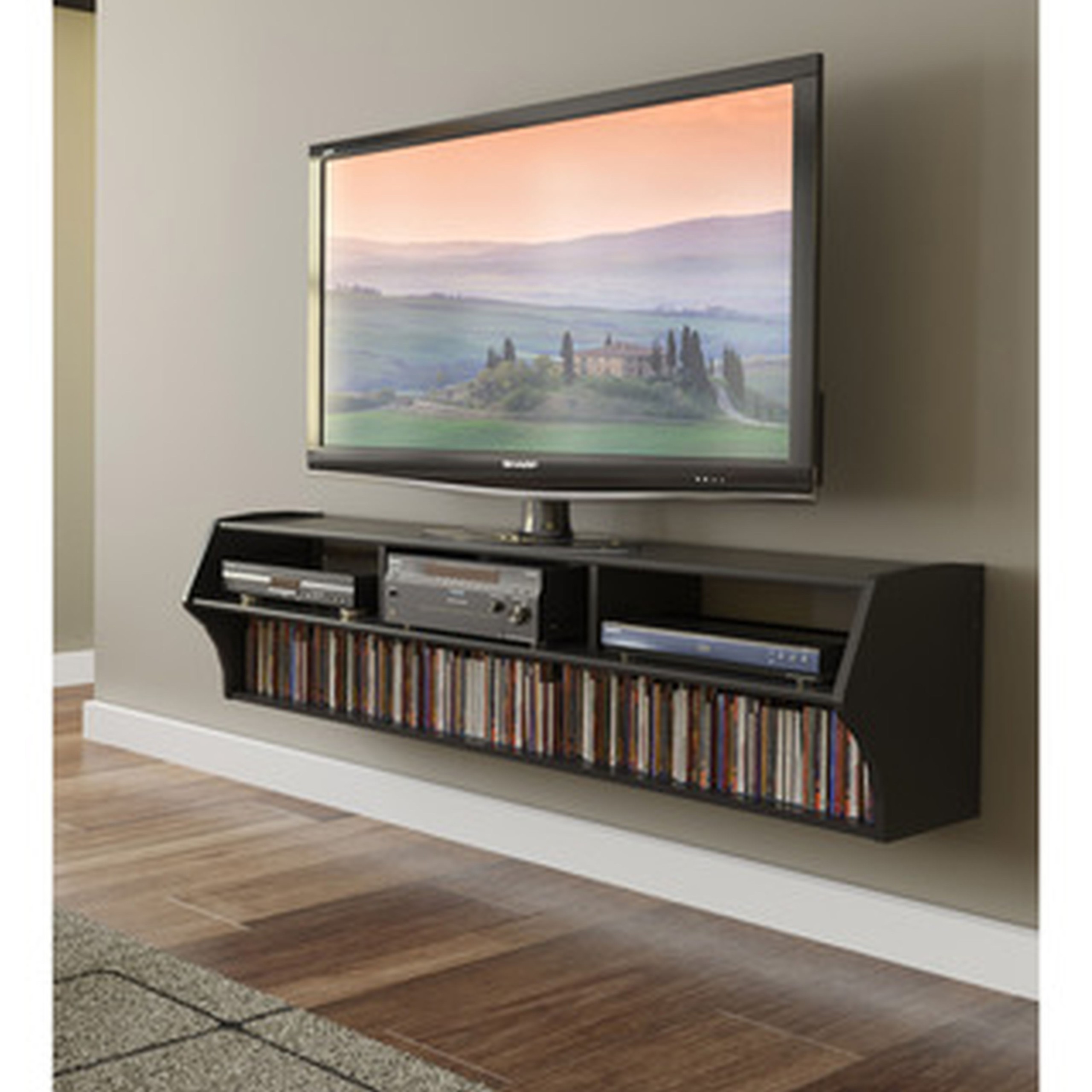 Floating Shelf Under TV Foter