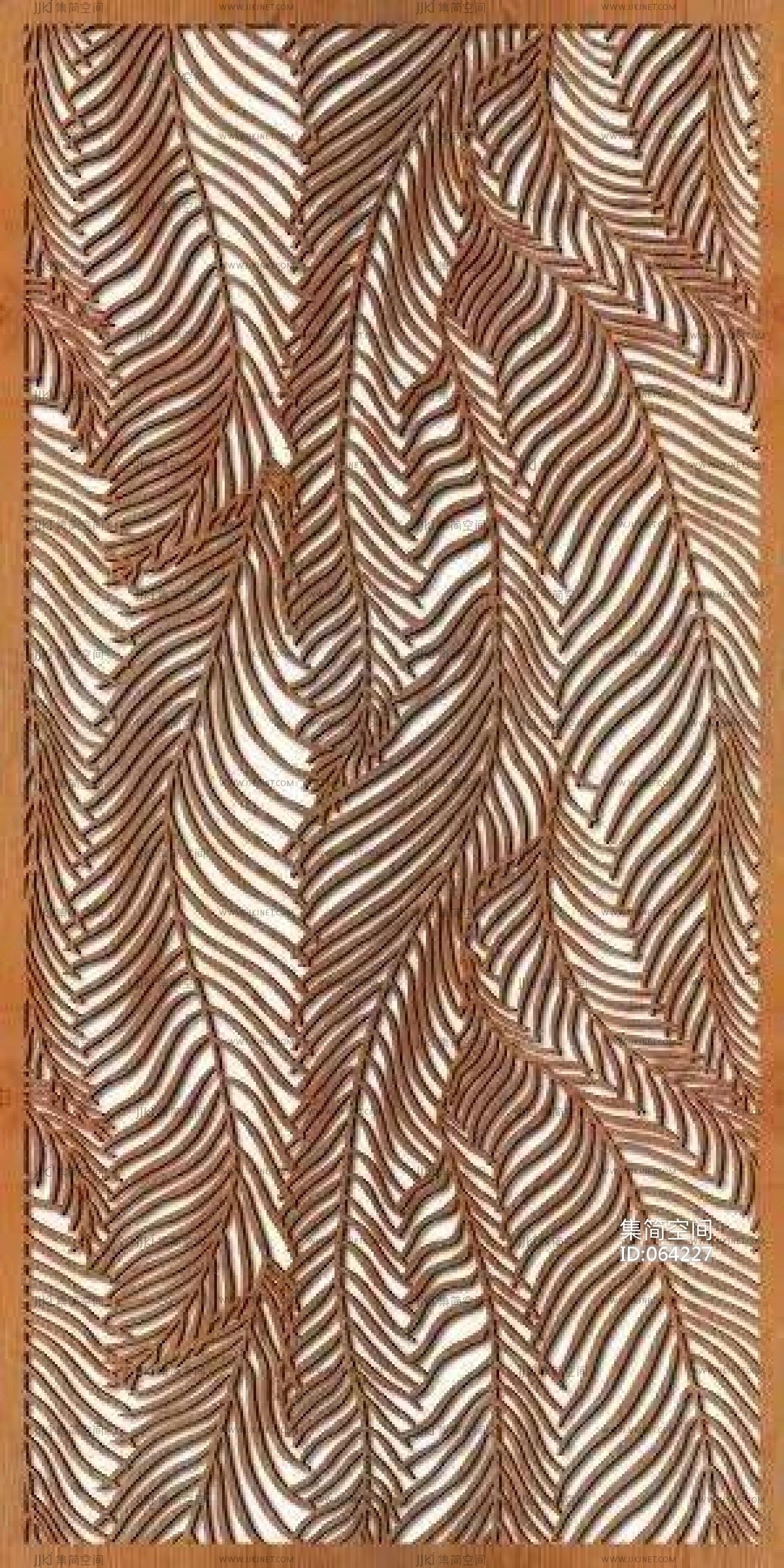 Wispy palms laser cut wooden privacy panel