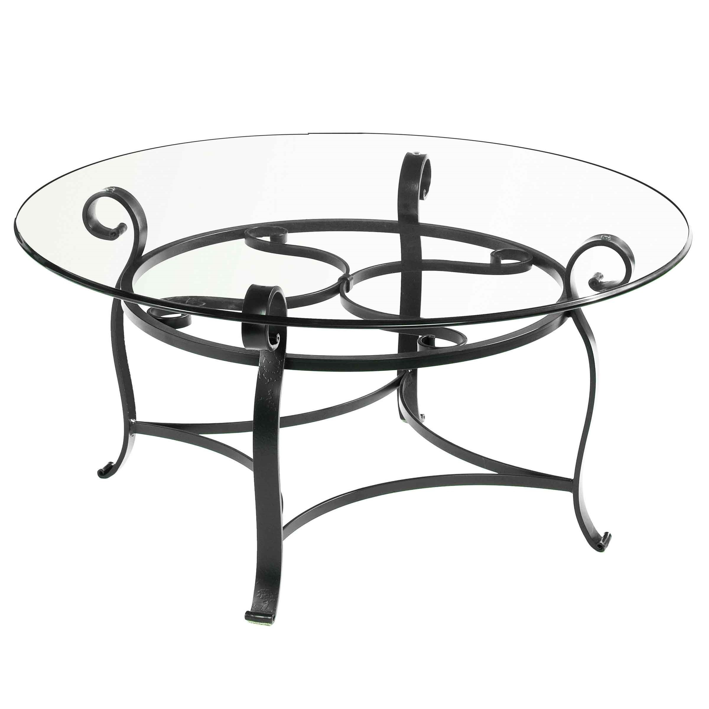iron and glass coffee tables