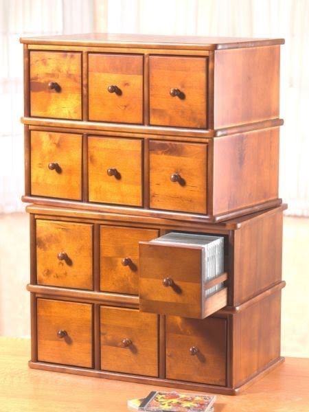 Cd storage cabinet wood 1